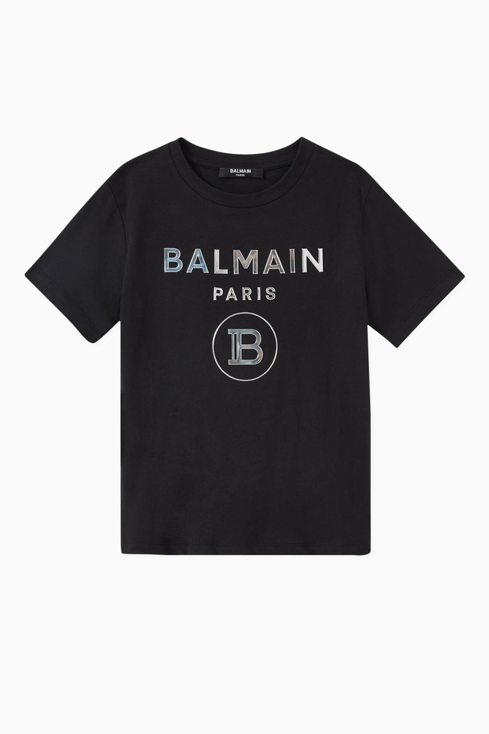 Logo T-shirt in Cotton Jersey, Black