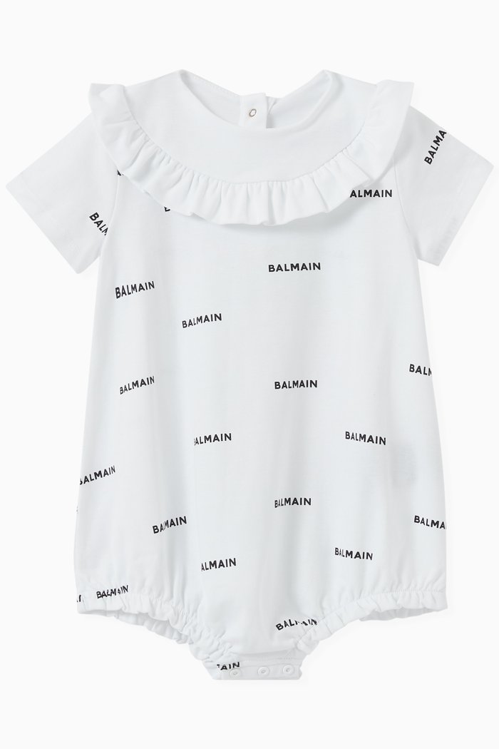 

Logo Frill Body in Jersey, White
