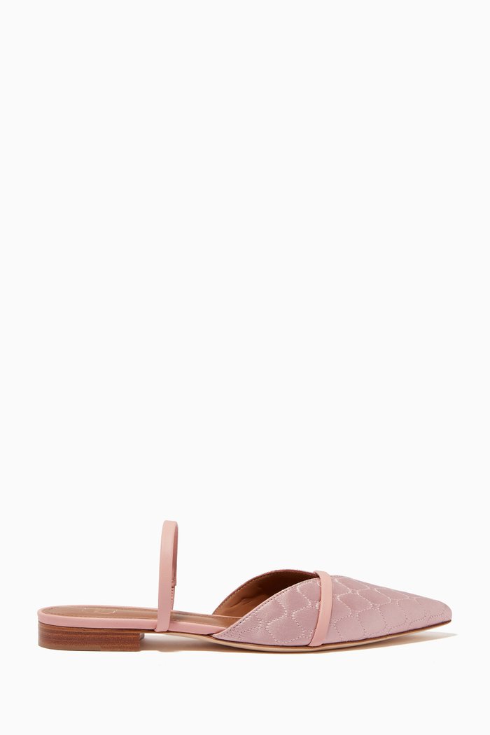 

Frankie Flats in Quilted Satin, Pink
