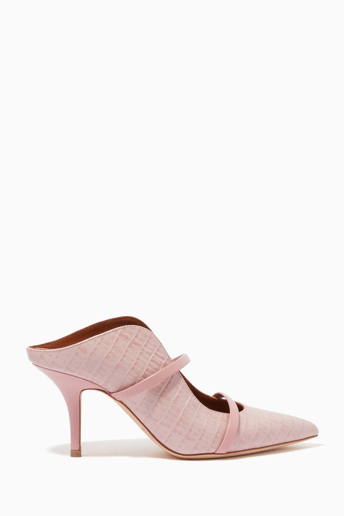 

Maureen 70 Mules in Quilted Satin, Pink
