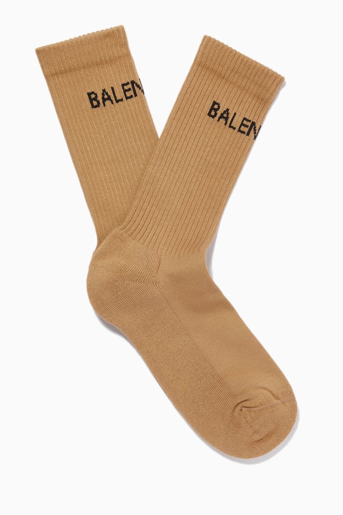 

Logo Tennis Socks in Sponge Knit, Neutral