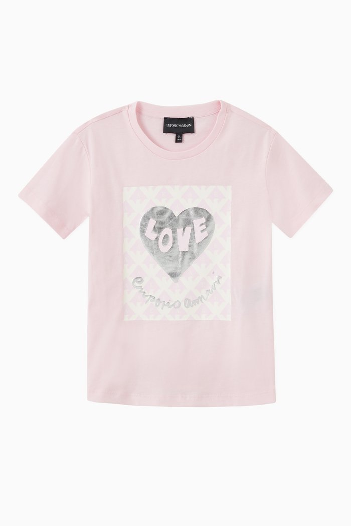 

EA Love Graphic T-shirt in Jersey, Pink