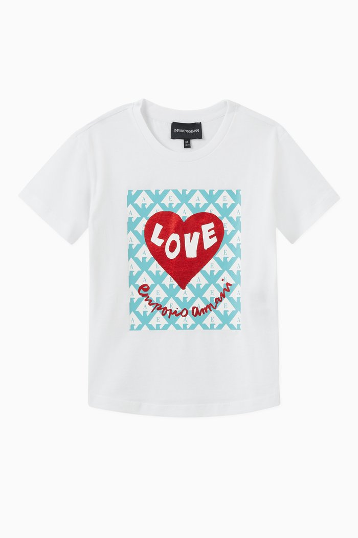

EA Love Graphic T-shirt in Jersey, White