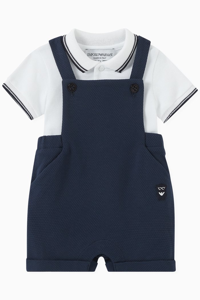 

Micro Manga Bear Jumpsuit & Romper Set, Blue
