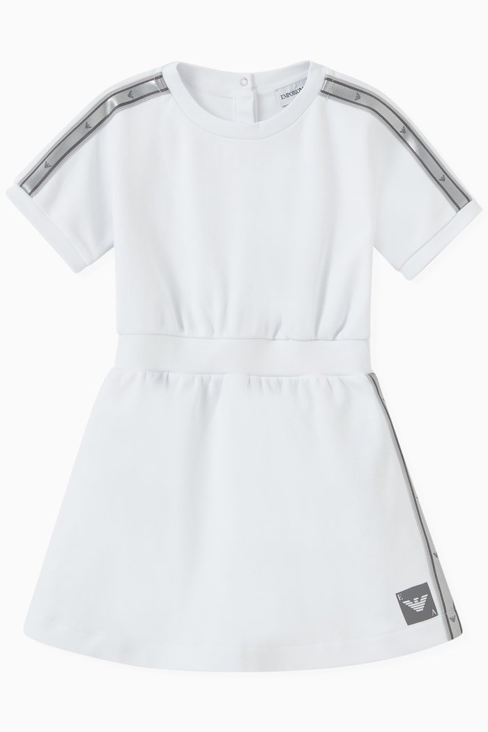 

Eagle Logo Dress with Tape Sides, White