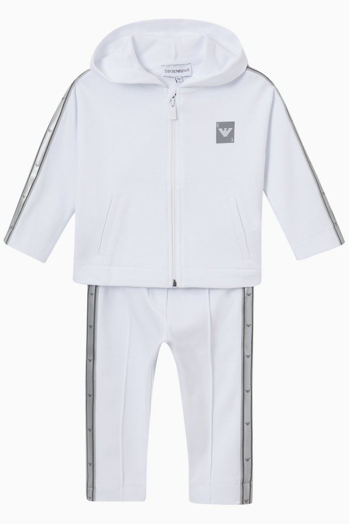 

Eagle Tape Tracksuit in Cotton, White