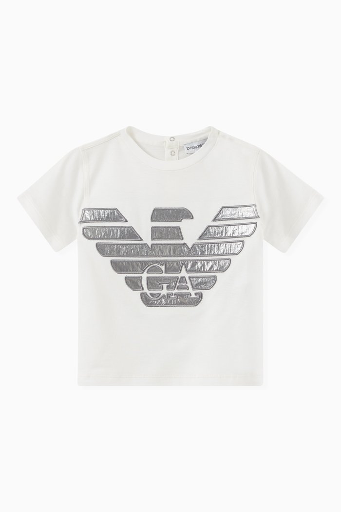 

Metallic EA Eagle T-shirt in Cotton Jersey, Neutral
