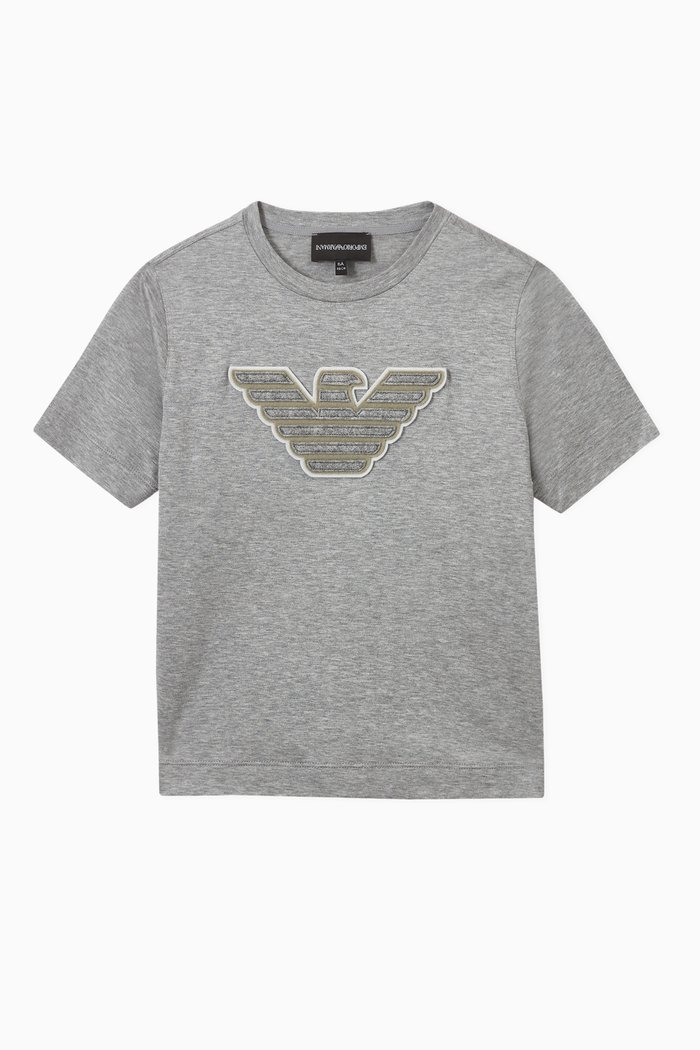

Large Eagle Patch T-shirt in Cotton, Grey