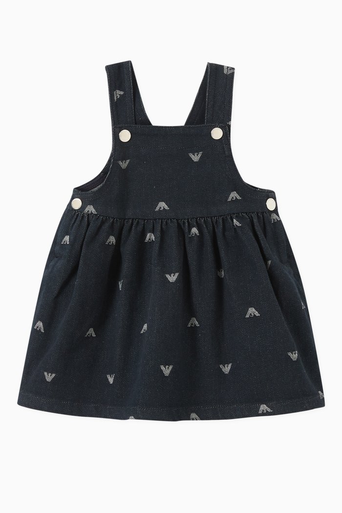 

EA Eagle Dungaree Dress in Denim, Blue