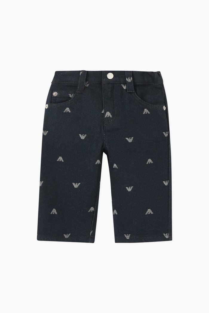

EA Eagle Wide-leg Jeans in Denim, Blue