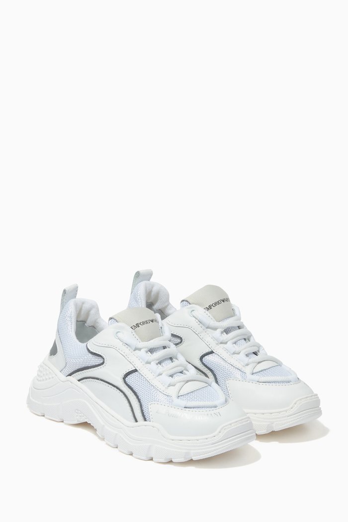 

EA Chunky Sneakers in Mesh, White