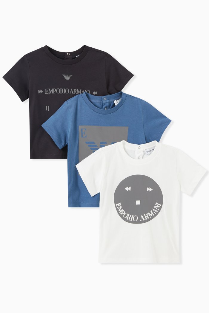 

EA Music Graphic T-shirt in Jersey, Set of 3, Blue
