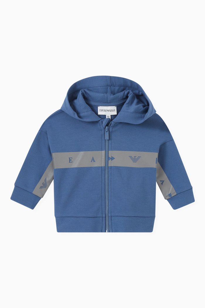 

EA Eagle Music Band Hoodie in Jersey, Blue