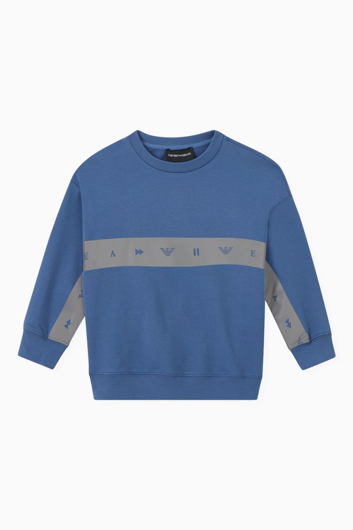 

EA Eagle Music Band Sweatshirt in Jersey, Blue