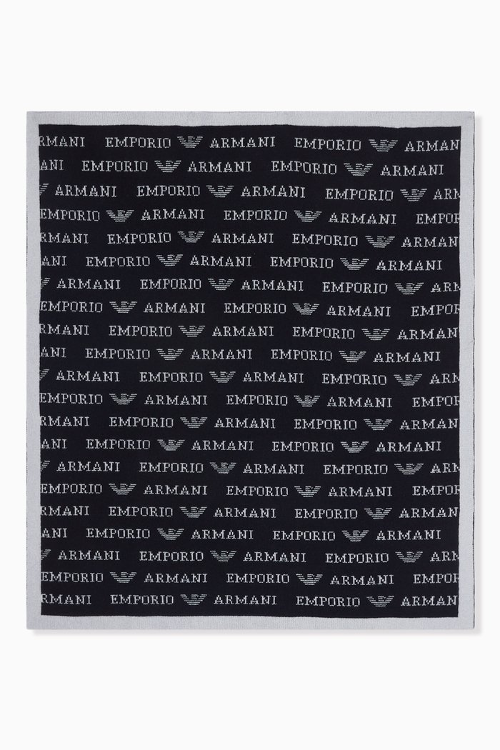 

Eagle Logo Blanket in Rib knit, Blue