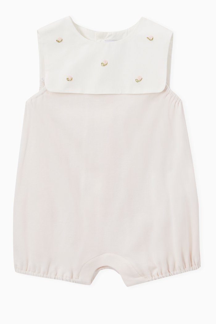 

Embroidered Bodysuit in Cotton, Pink