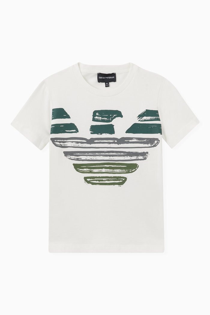 

Gradient Eagle Logo T-Shirt in Cotton, White