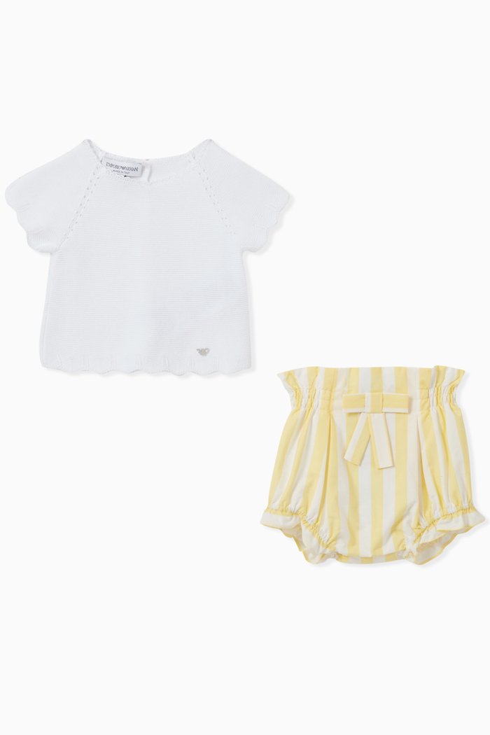 

Popsicle Shorts & Top Set in Cotton, Yellow