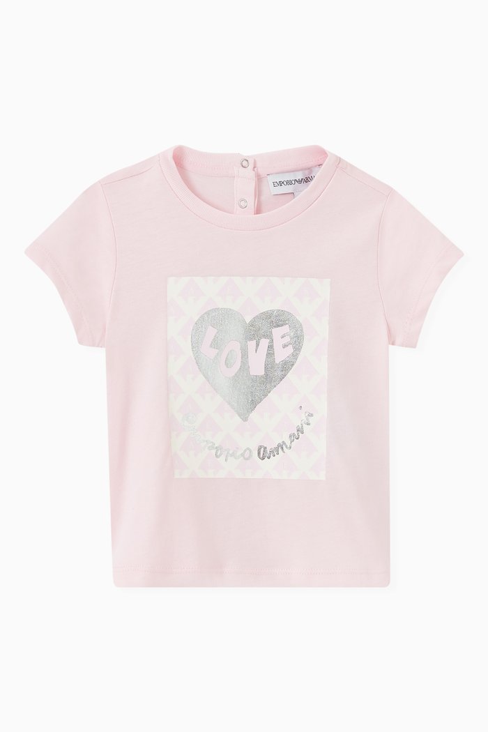 

EA Love T-shirt in Cotton Jersey, Pink