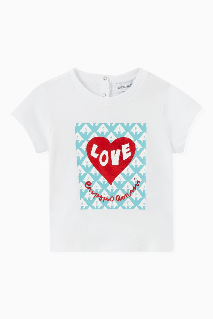 

EA Love T-shirt in Cotton Jersey, White