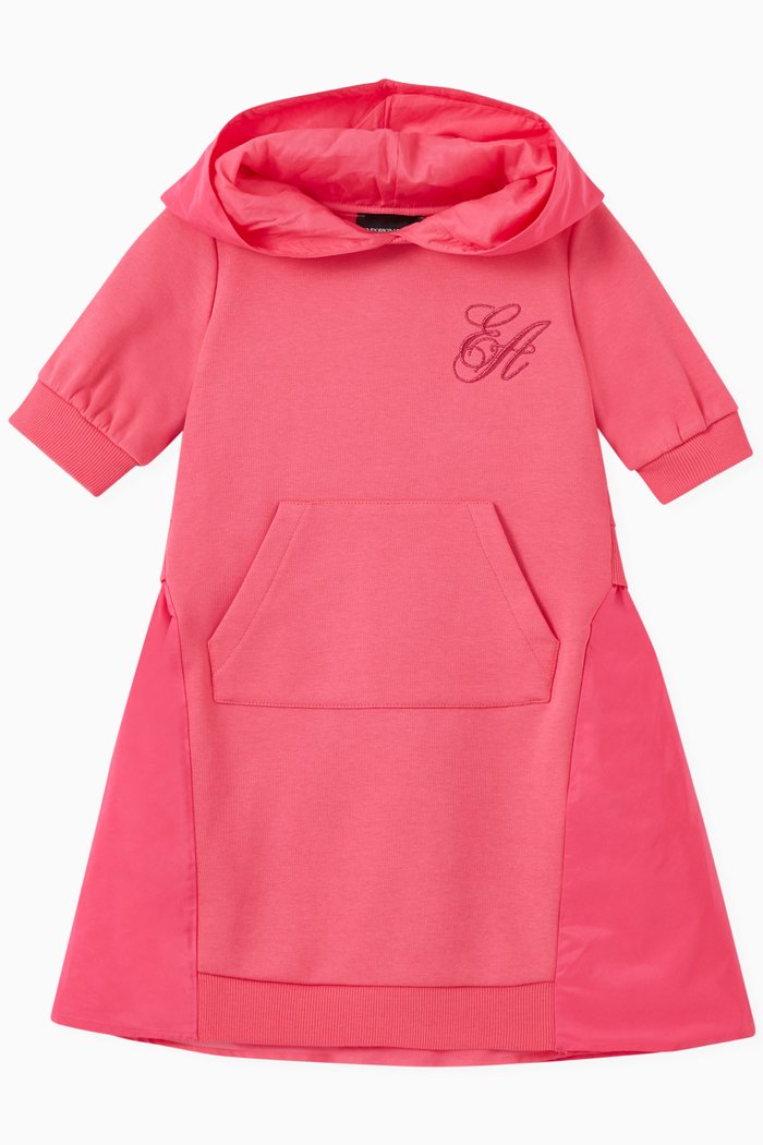 

EA Signature Hooded Dress in Jersey, Pink
