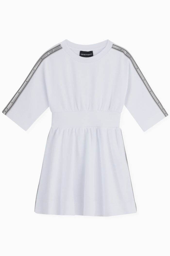 

EA Logo Tape Dress in Cotton, White