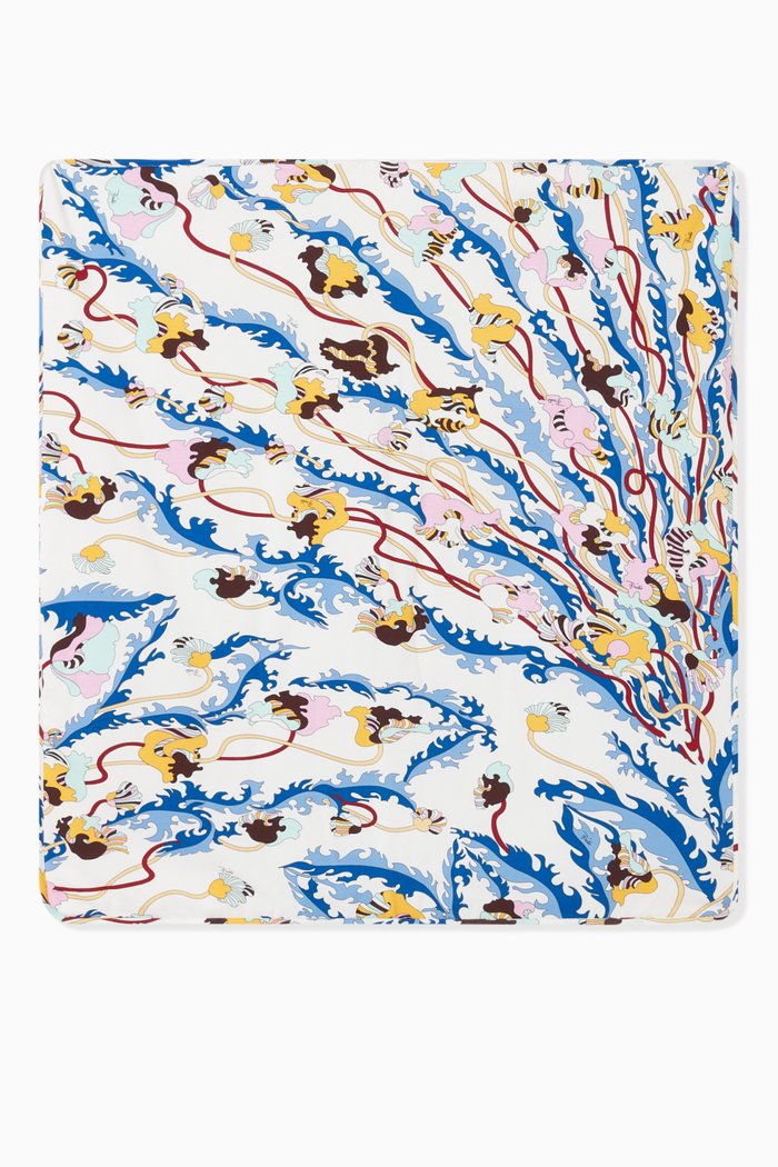 

Ranuncoli Print Blanket in Cotton, Multicolour