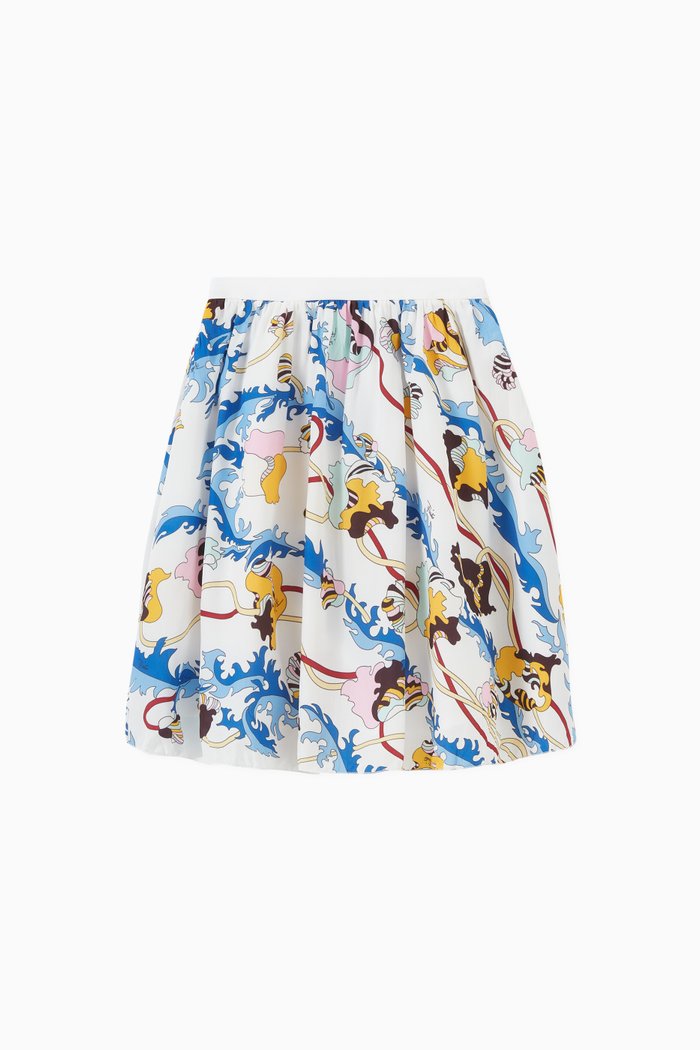 

Ranuncoli Print Skirt in Crepe, Multicolour
