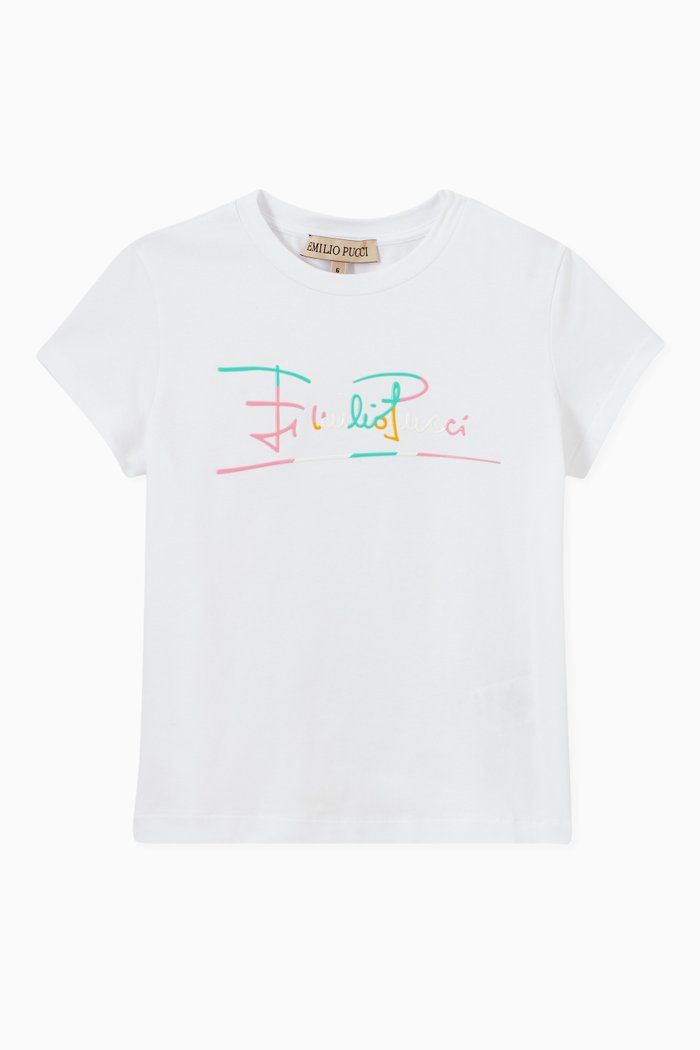 

Signature Logo T-shirt in Cotton, White