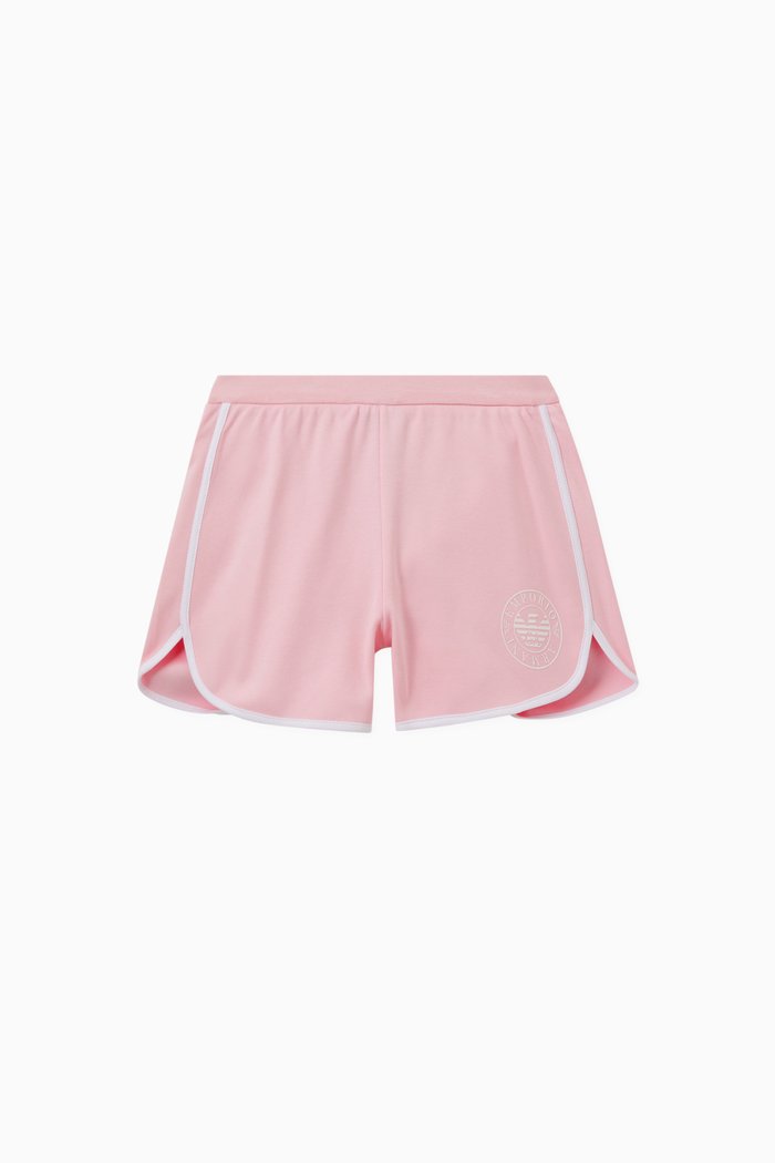 

Circle Eagle Logo Print Shorts in Cotton, Pink