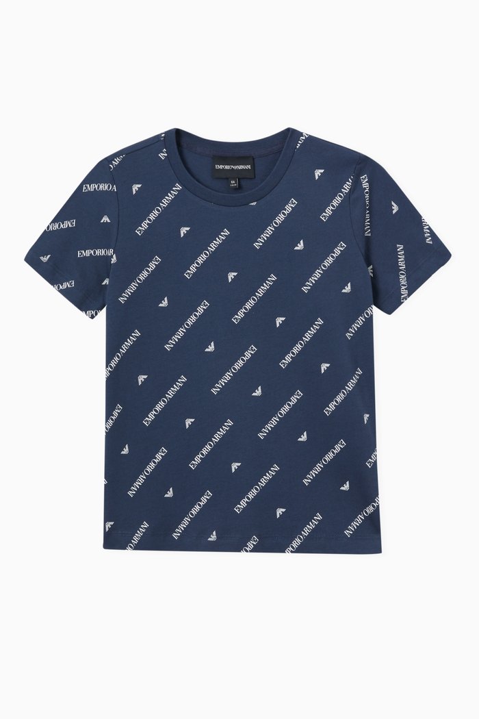 

Logo T-shirt in Jersey, Blue