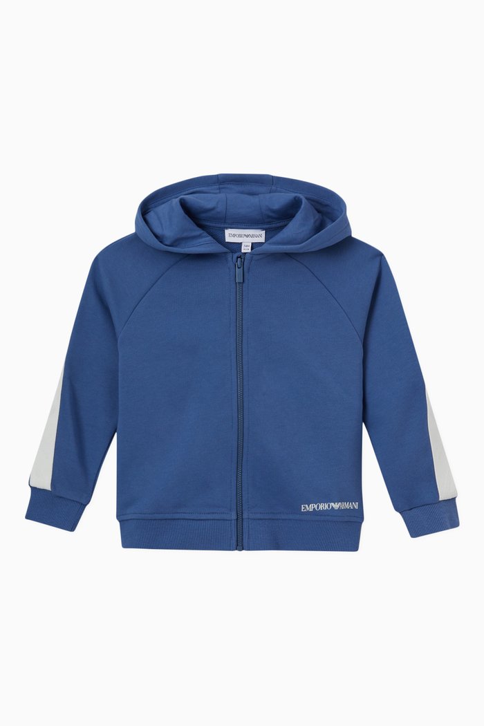 

Logo Tape Hoodie, Blue