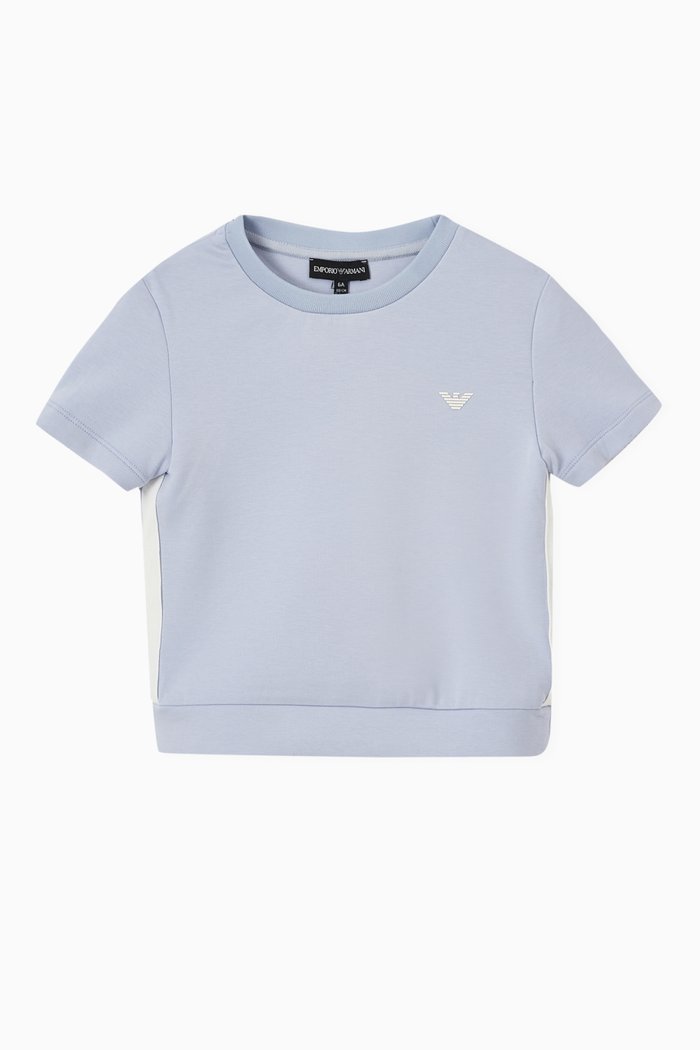 

Logo Tape T-Shirt in Jersey, Blue