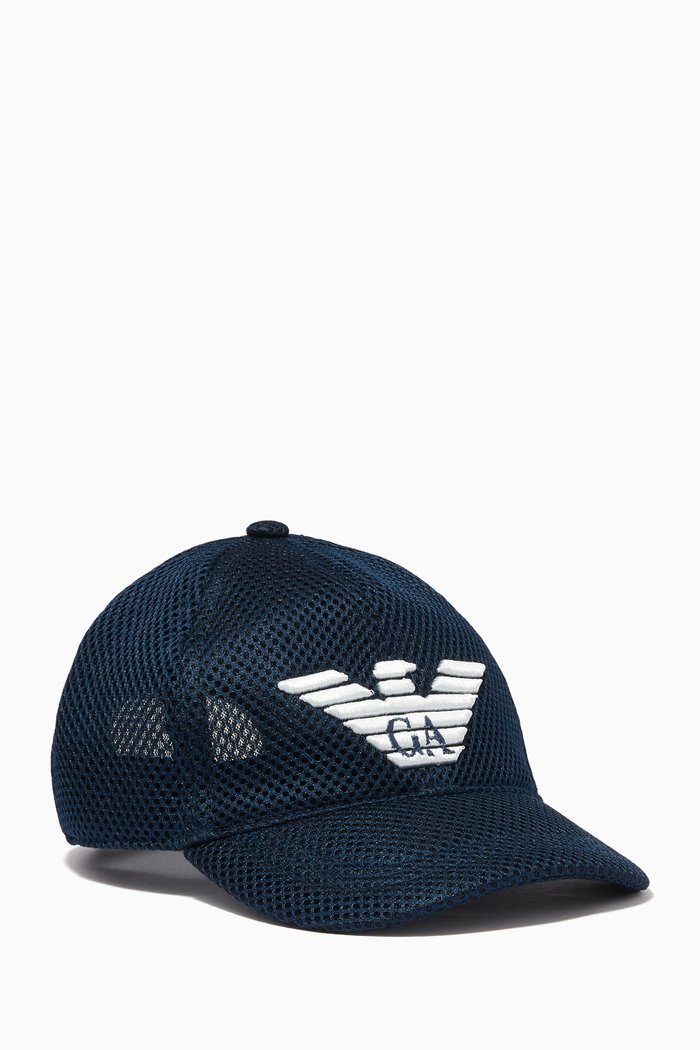 

EA Eagle Logo Baseball Hat in Mesh, Blue