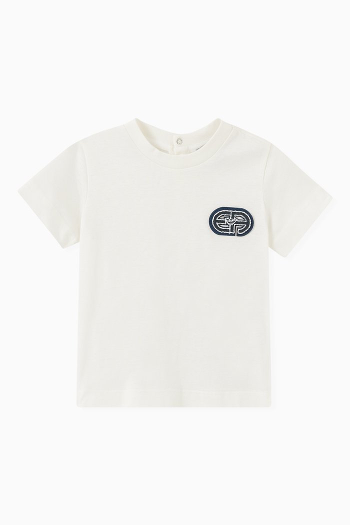 

EA Logo Patch T-shirt in Jersey, White