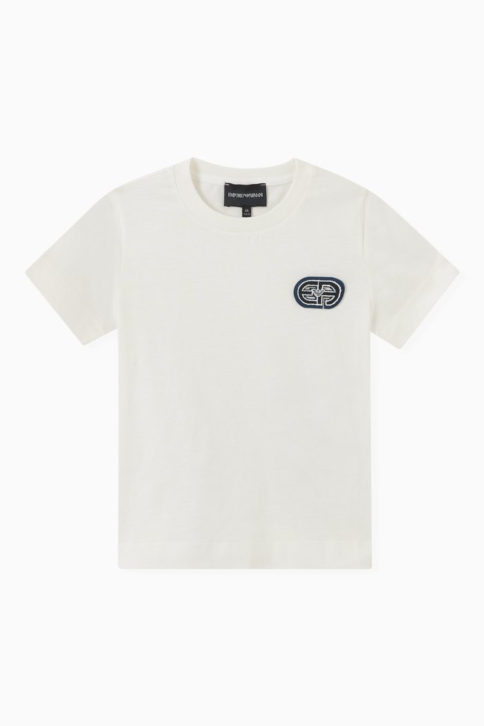 

EA Logo Patch T-shirt in Jersey, White