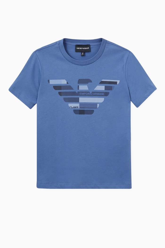 

Eagle Logo T-Shirt in Cotton, Blue