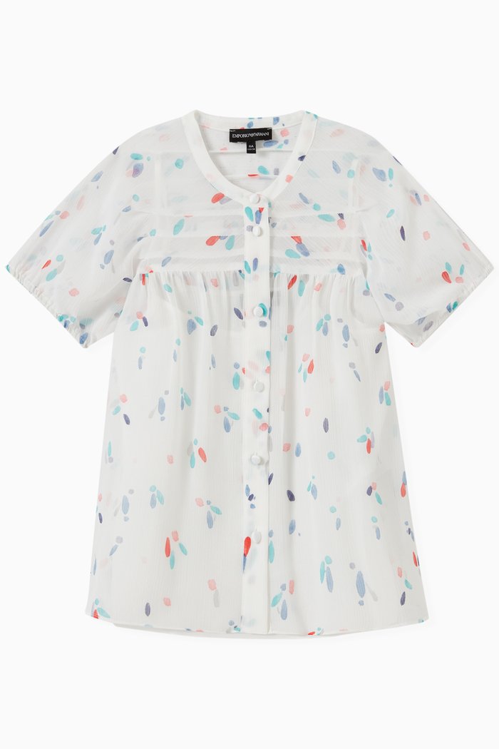 

Multicolour Drop Print Shirt, White
