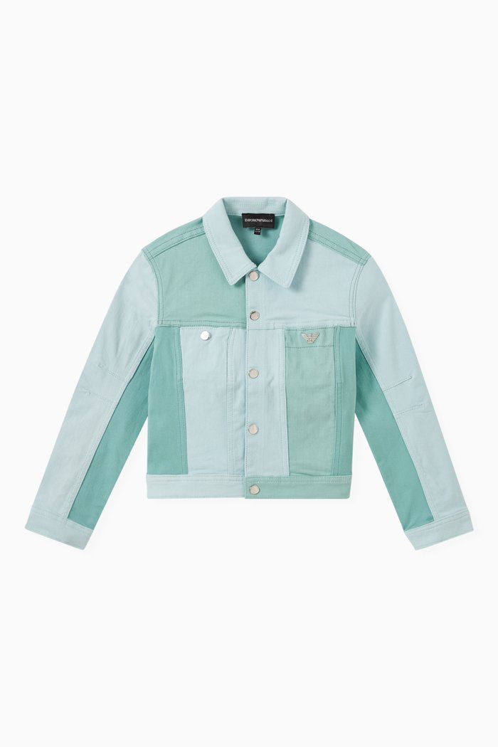 

Colour Block Denim Jacket, Blue