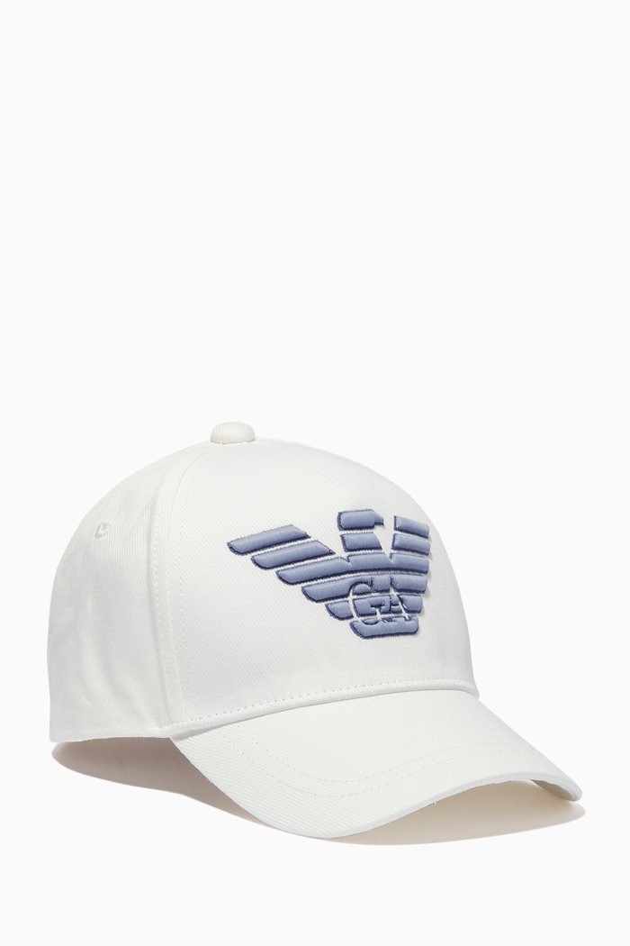 

Embroidered EA Eagle Logo Baseball Hat, White