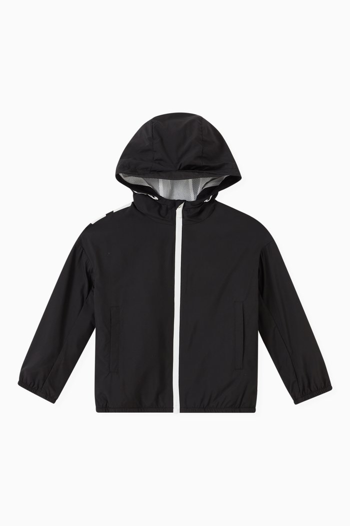 

EA Macro Eagle Hoodie in Nylon, Black