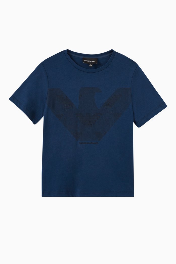 

Logo Print T-Shirt in Jersey, Blue
