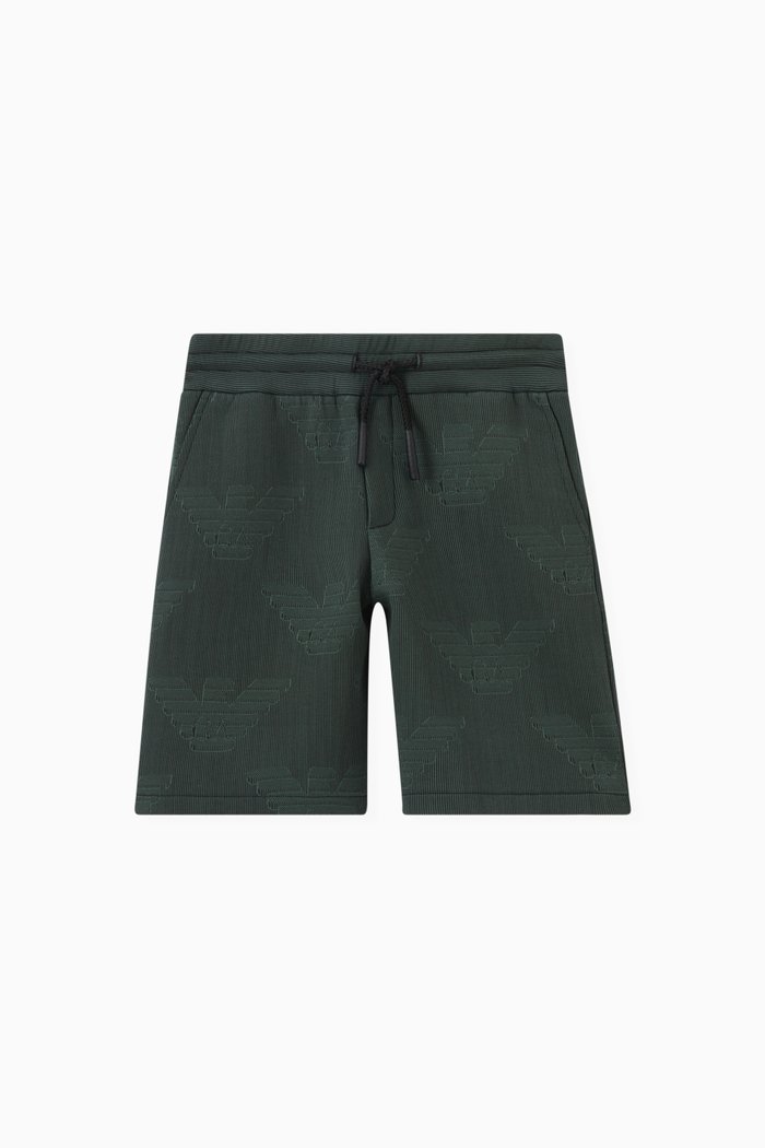 

Eagle Logo Shorts in Cotton Blend, Green