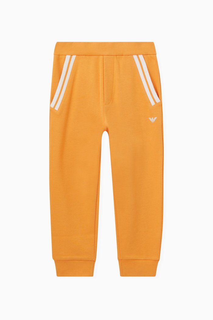 

Contrast Trim Pocket Joggers in Cotton Fleece, Yellow