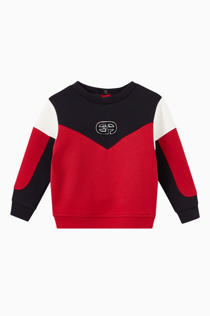 

Logo Print Sweatshirt in Cotton, Blue