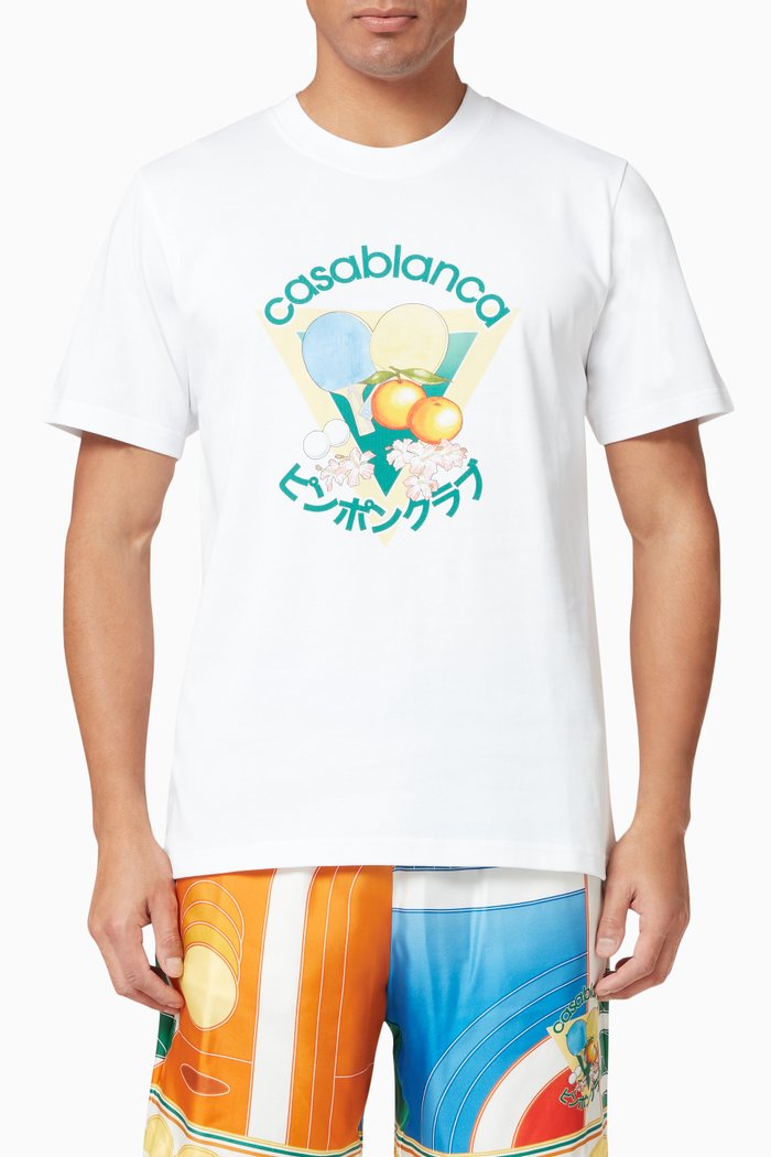 

Ping Pong Printed T-Shirt in Cotton Jersey, White