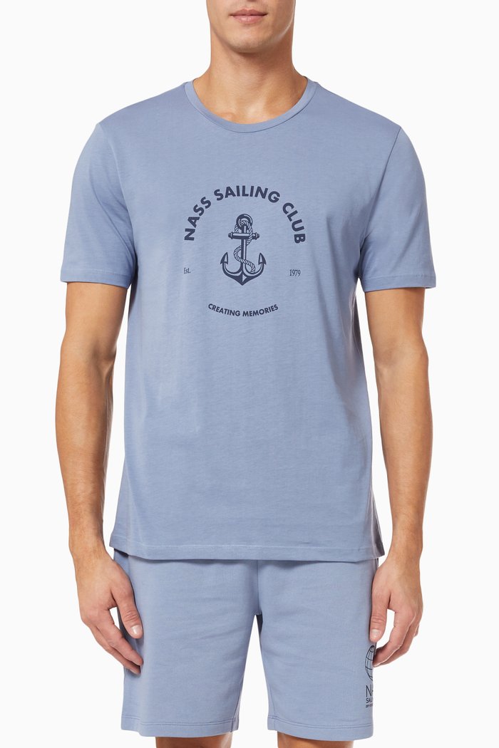

Positano T-shirt in Pima Cotton, Blue