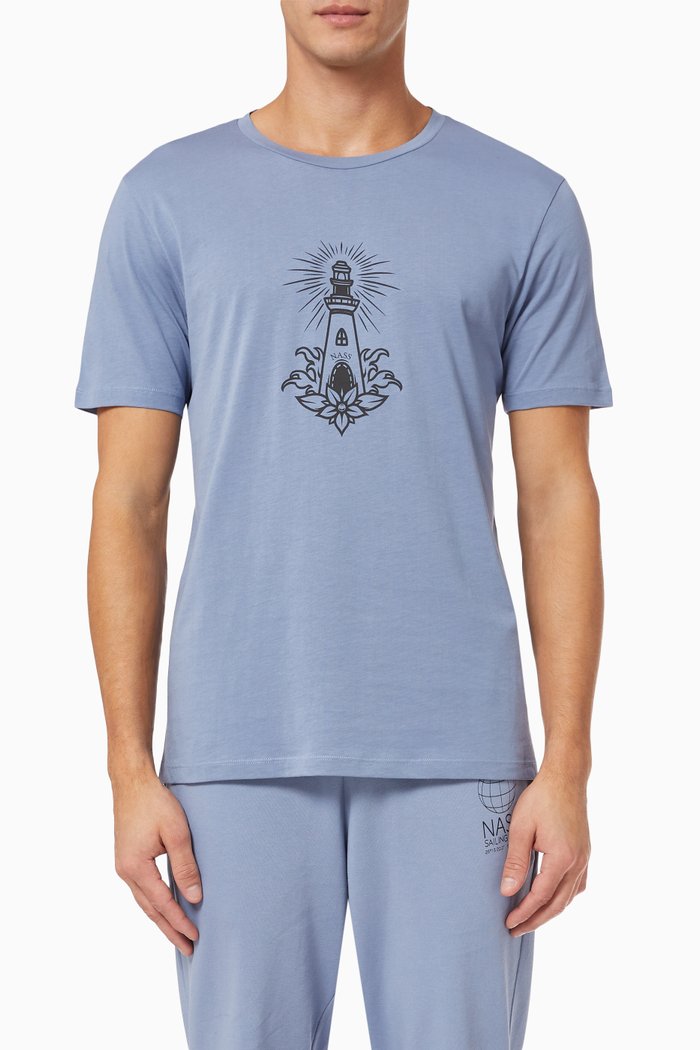 

Positano T-shirt in Pima Cotton, Blue