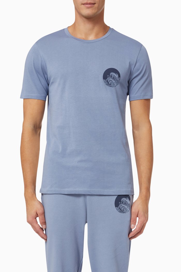 

Positano T-shirt in Pima Cotton, Blue