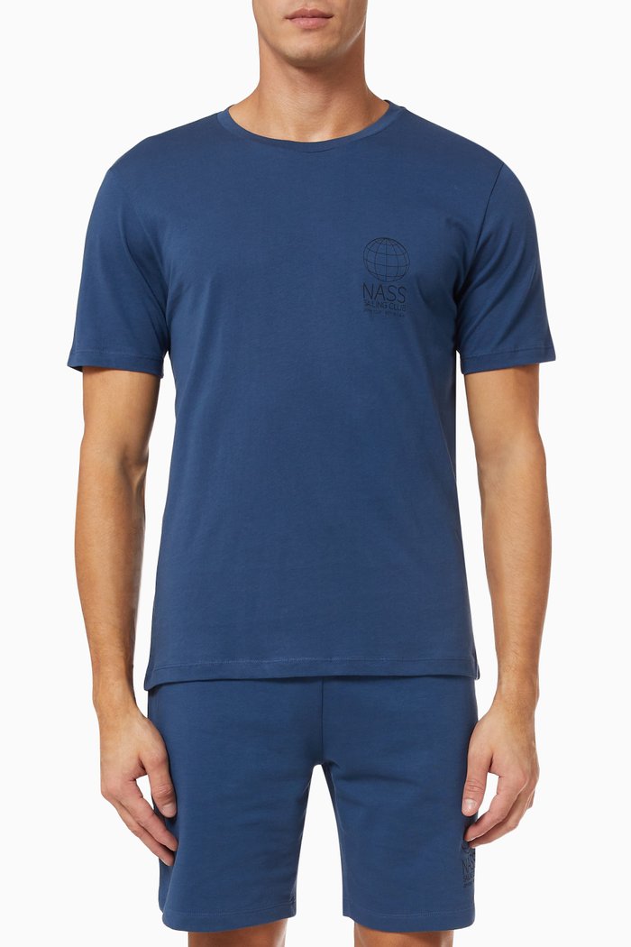 

Positano T-shirt in Pima Cotton, Blue